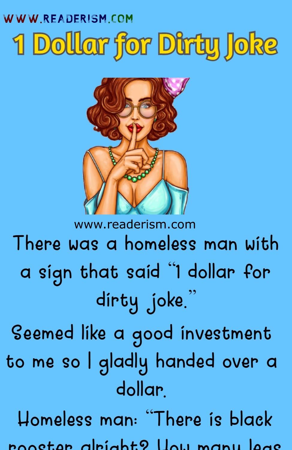 1 Dollar for Dirty Joke Funny Readerism Jokes