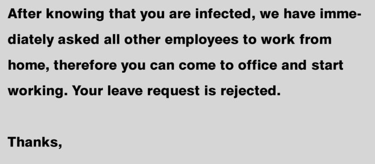 Funny Leave Request During Corona Virus - Readerism.Com