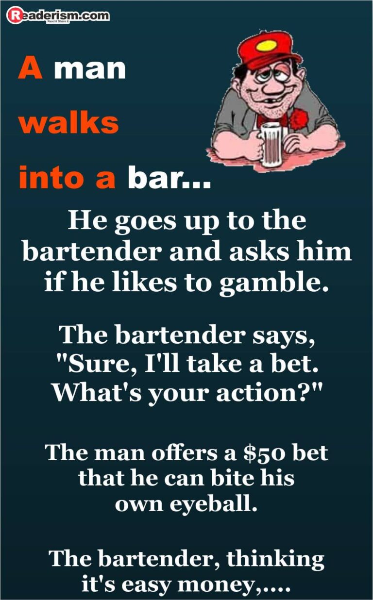 A man walks into a bar. - Readerism.Com