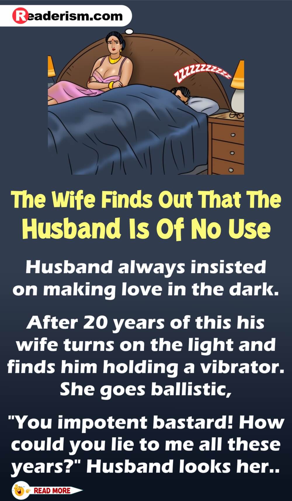 The Wife Finds Out That The Husband Is Of No Use Readerismcom