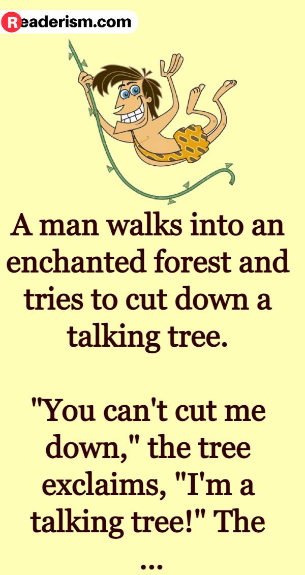 Man Walks into an Enchanted Forest - Readerism.Com